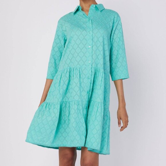 NEW! ModaPosa  Alcee Turquoise Shirt Dress Size XL - Picture 4 of 4